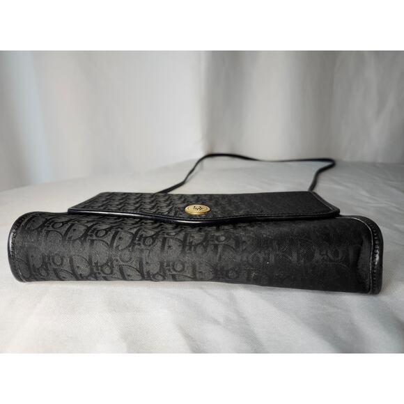 Christian Dior Trotter Canvas Crossbody Bag with Leather Trim Strap Vintage - Picture 3 of 14